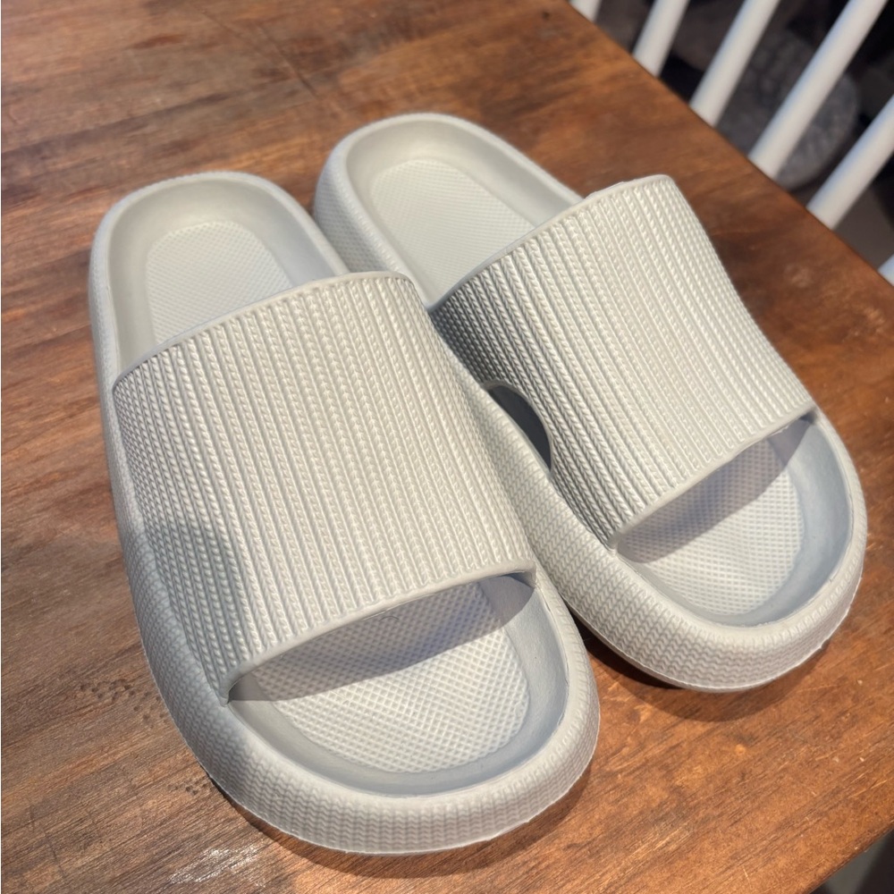 Gray Slide Sandals